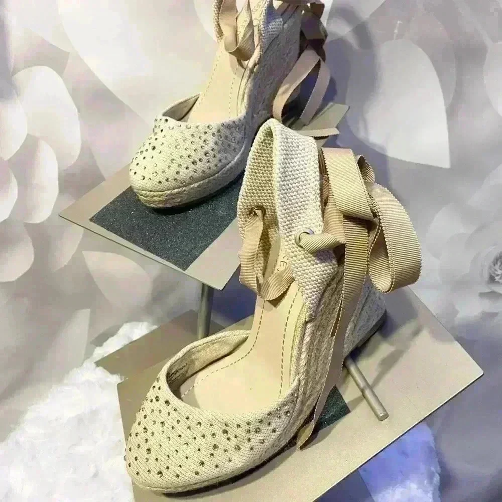 I.D Required Lace Up‎ Wedge Sandals